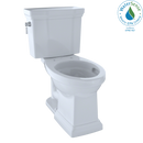 TOTO Promenade II Two-Piece Elongated 1.28 GPF Universal Height Toilet with CeFiONtect, Cotton White CST404CEFG