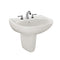 TOTO Supreme Oval Wall-Mount Bathroom Sink with CeFiONtect and Shroud for 8 Inch Center Faucets, Colonial White LHT241.8G#11