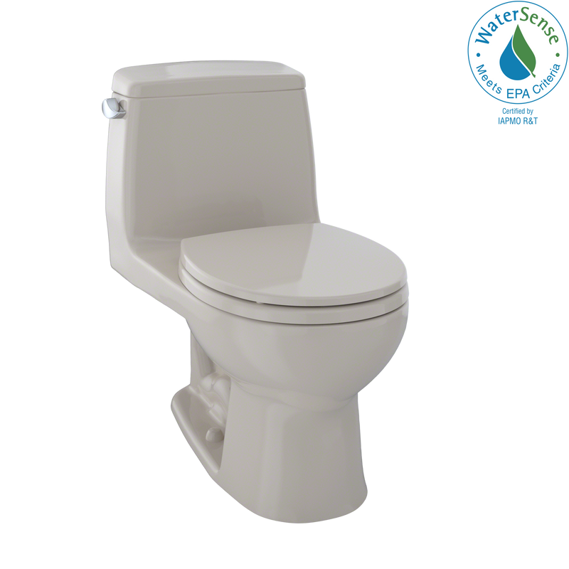 TOTO Eco UltraMax One-Piece Round Bowl 1.28 GPF Toilet, Bone MS853113E