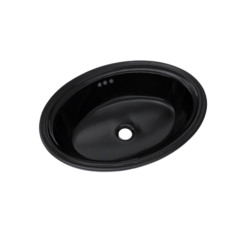 TOTO Dartmouth 18-3/4" x 13-3/4" Oval Undermount Bathroom Sink, Ebony LT641