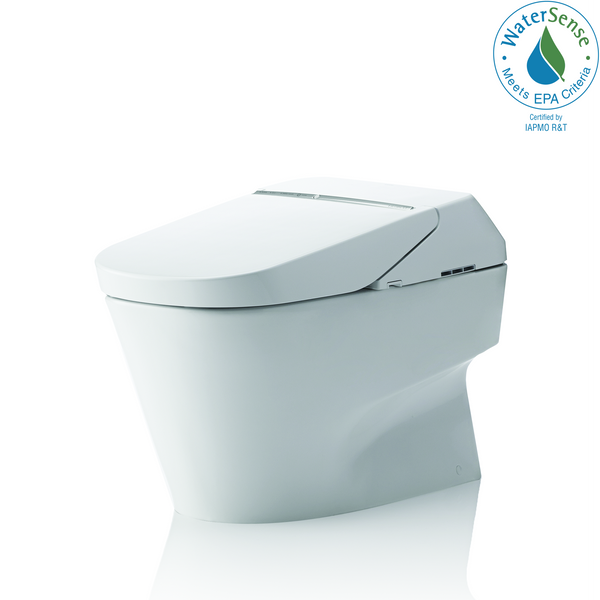 TOTO Neorest 700H Dual Flush 1.0 or 0.8 GPF ADA Height Toilet with Integrated Bidet Seat and ewater, Cotton White MS992CUMFG#01