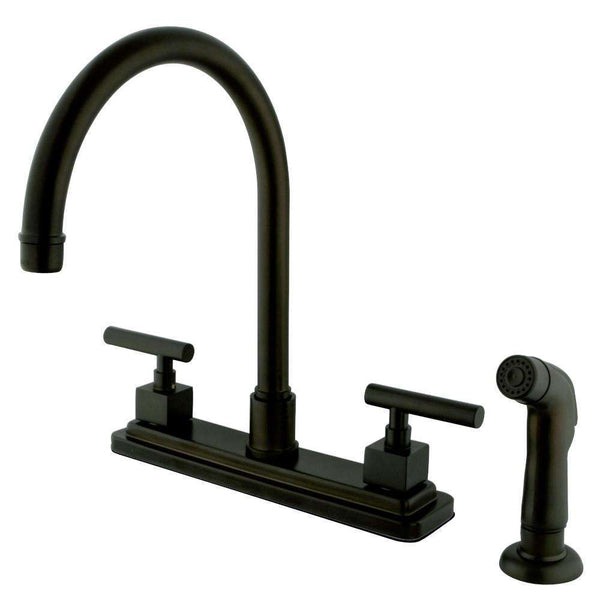 Kingston Brass KS8795CQL Centerset Kitchen Faucet Bronze