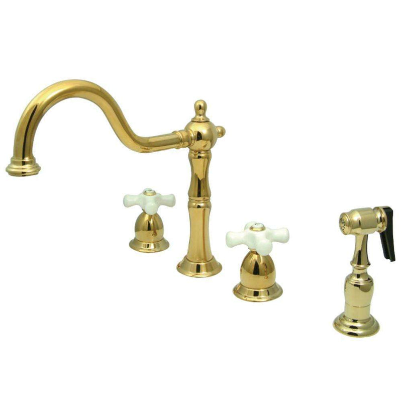 Kingston Brass KB1792PXBS Wsp Kitchen Faucet, Polished Brass