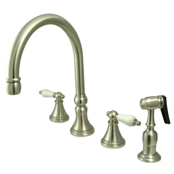 Kingston Brass KS2798PLBS Widespread Kitchen Faucet