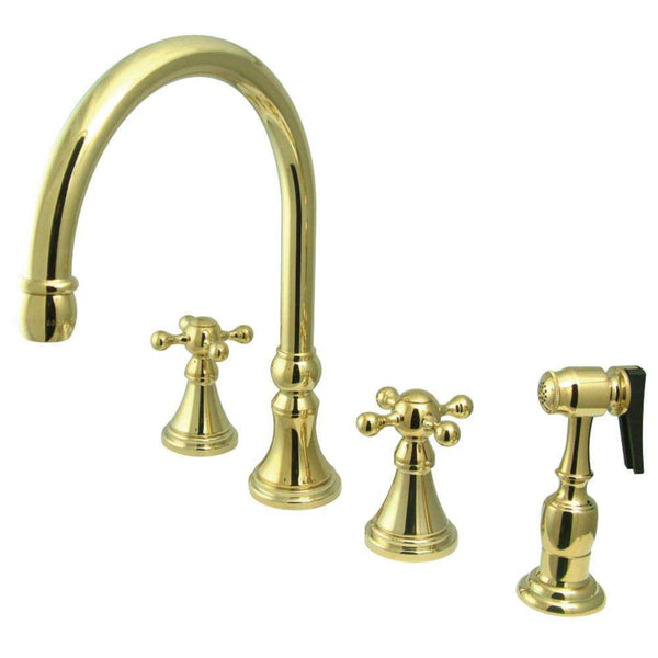 Kingston Brass KS2792KXBS Wsp Kitchen Faucet, Polished Brass