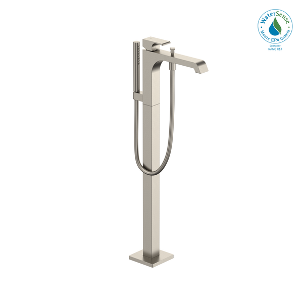 TOTO GC Single-Handle Free Standing Tub Filler with Handshower, Brushed Nickel TBG08306U#BN