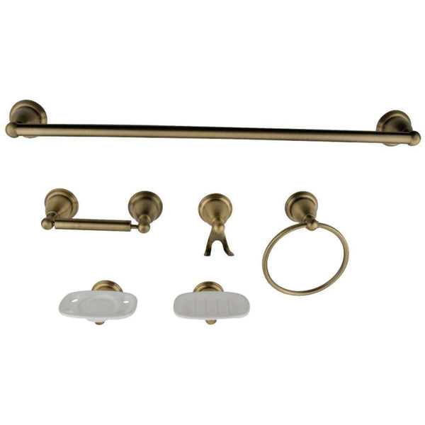 Kingston Brass BAK1750AB2 6P T Bar Bath HW Set, Antique