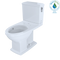 TOTO Connelly Two-Piece Elongated Dual-Max 1.28 and 0.9 GPF Universal Height Toilet with CeFiONtect and Right Lever, Colonial White CST494CEMFRG#01