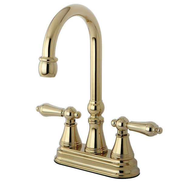 Kingston Brass KS2492AL Bar Faucet, Polished Brass