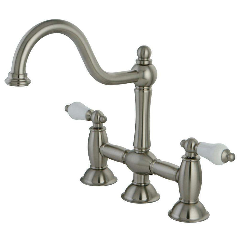 Kingston Brass KS3788PL Restoration Kitchen Bridge Faucet