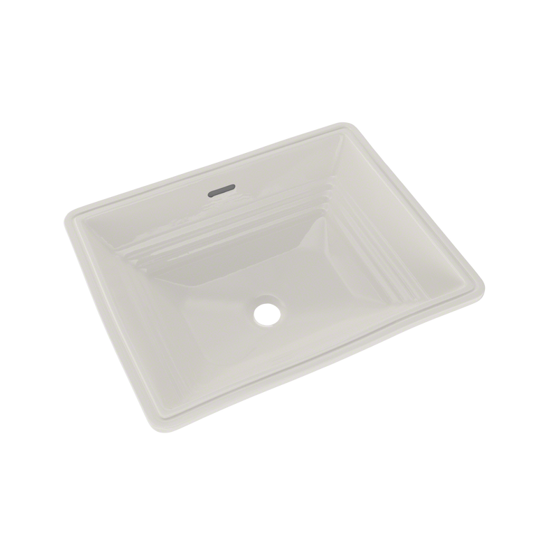 TOTO Promenade Rectangular Undermount Bathroom Sink, Colonial White LT533