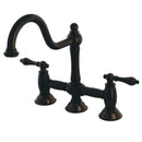 Kingston Brass KS3785AL Restoration Kitchen Bridge Faucet