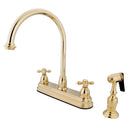 Kingston Brass KB3752AXBS Centerset Kitchen Faucet Brass