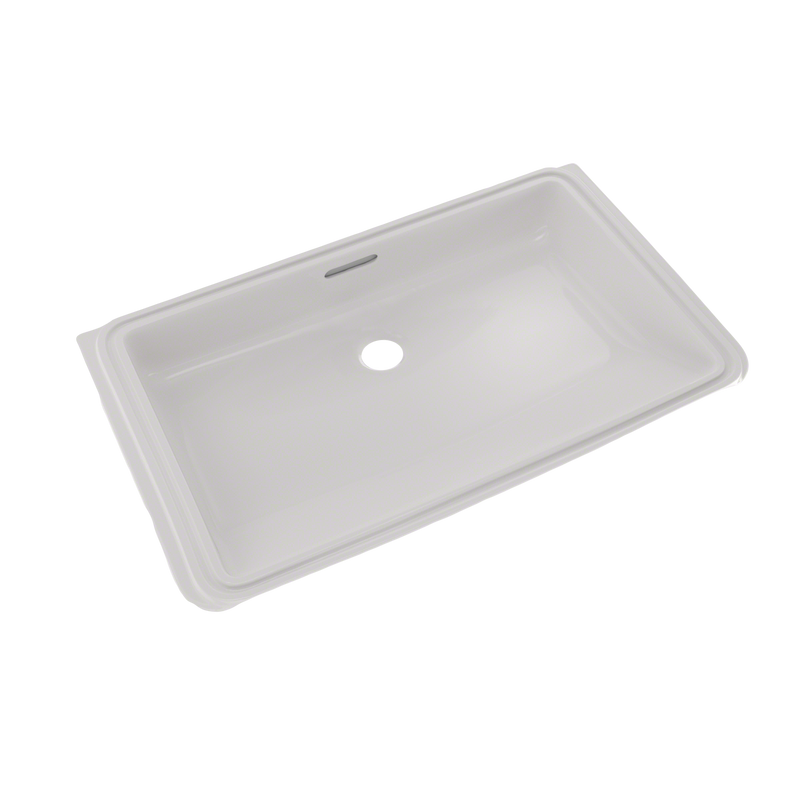 TOTO Rectangular Undermount Bathroom Sink with CeFiONtect, Colonial White LT191