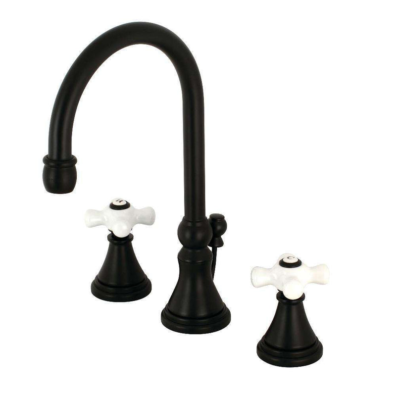 Kingston Brass KS2980PX 8 in. Wsp Bath Faucet, Matte Black