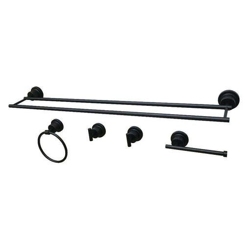 Kingston Brass BAH821330478MB 5P Bath Accs Set, Matte Black