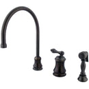 Kingston Brass KS3815ALBS Widespread Kitchen Faucet Bronze