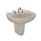 TOTO Supreme Oval Wall-Mount Bathroom Sink with CeFiONtect and Shroud for 4 Inch Center Faucets, Bone LHT241.4G#03