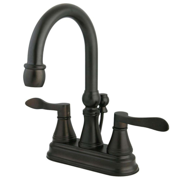 Kingston Brass KS2615DFL 4 in. Centerset Bath Faucet Bronze