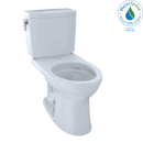 TOTO Drake II 1G Two-Piece Elongated 1.0 GPF Universal Height Toilet with CeFiONtect, Cotton White CST454CUFG