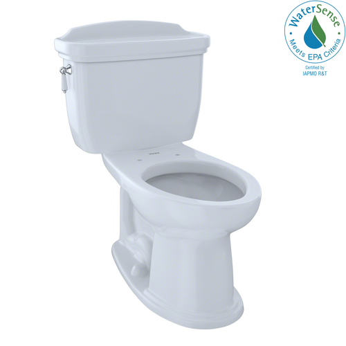 TOTO Eco Dartmouth Two-Piece Elongated 1.28 GPF Universal Height Toilet, Cotton White CST754EF#01