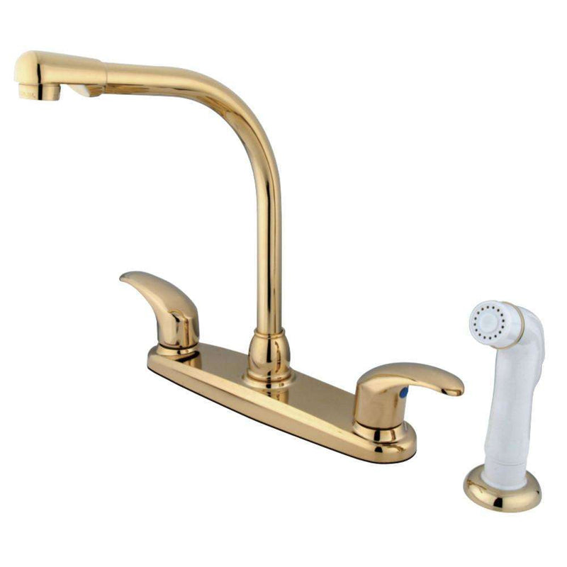 Kingston Brass KB712LL 8" Centerset Kitchen Faucet Brass