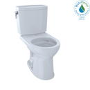 TOTO Drake II 1G Two-Piece Round 1.0 GPF Universal Height Toilet with CeFiONtect, Cotton White CST453CUFG