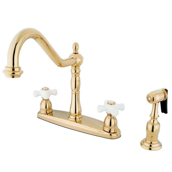 Kingston Brass KB1752PXBS Centerset Kitchen Faucet Brass