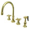 Kingston Brass KS2792AXBS Wsp Kitchen Faucet, Polished Brass