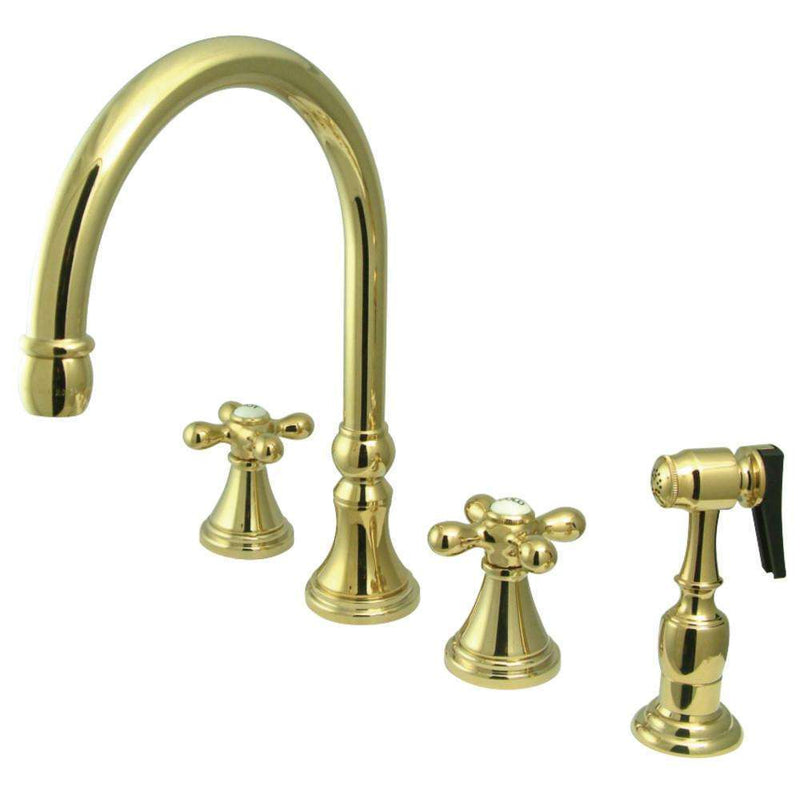 Kingston Brass KS2792AXBS Wsp Kitchen Faucet, Polished Brass