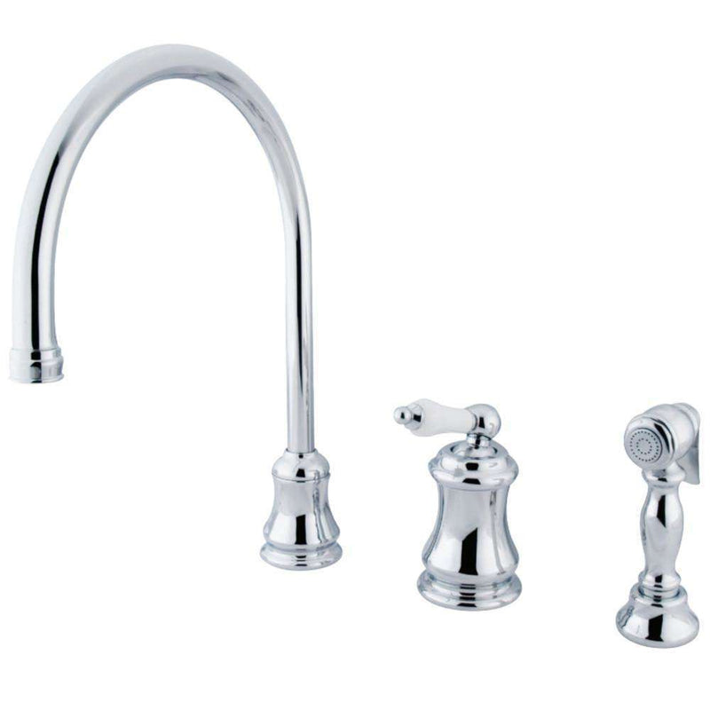 Kingston Brass KS3811PLBS Widespread Kitchen Faucet