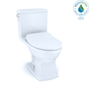 TOTO Connelly Two-Piece Elongated Dual Flush 1.28 and 0.9 GPF Toilet with CEFIONTECT, WASHLET Ready, Cotton White MS494234CEMFG