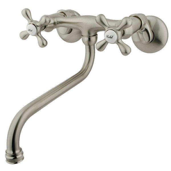 Kingston Brass KS215SN Adj Center Wall Mount Bath Faucet