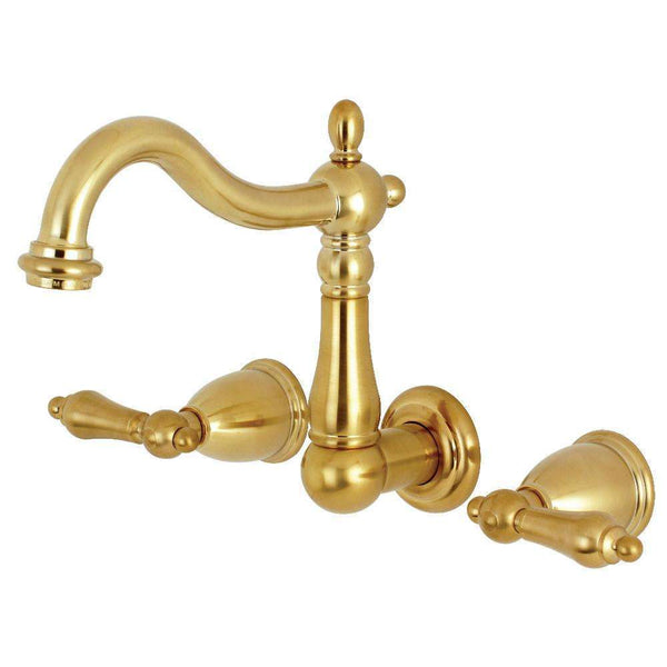 Kingston KS1257AL 8-Inch Center Wall Mount Bath Faucet