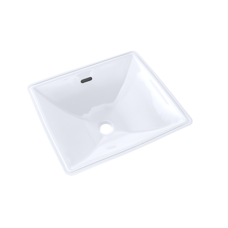 TOTO Legato Rectangular Undermount Bathroom Sink with CeFiONtect, Cotton White LT624G