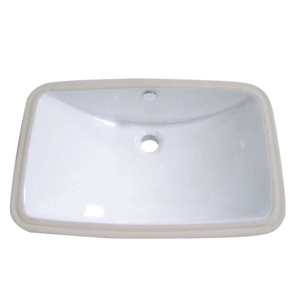 Kingston Brass LB24157 Undermount Bathroom Sink, White