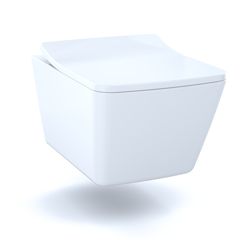 TOTO SP Wall-Hung Contemporary Square-Shape Dual Flush 1.28 and 0.9 GPF Toilet with CEFIONTECT- CT449CFG