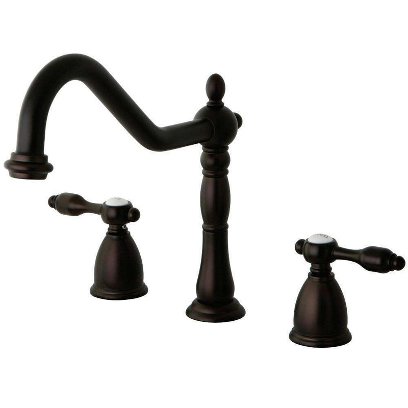 Kingston Brass KB1795TALLS Widespread Kitchen Faucet Bronze