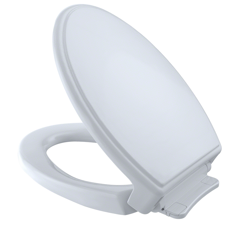 TOTO Traditional SoftClose Non Slamming, Slow Close Elongated Toilet Seat and Lid, Cotton White SS154