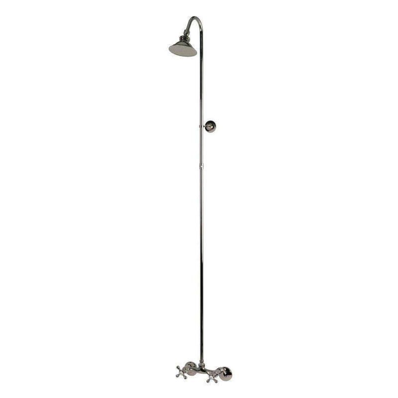 Kingston Brass CCK2138 Vintage Shower Combo, Brushed Nickel