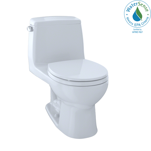 TOTO Eco UltraMax One-Piece Round Bowl 1.28 GPF Toilet, Cotton White MS853113E#01