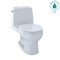 TOTO Eco UltraMax One-Piece Round Bowl 1.28 GPF Toilet, Cotton White MS853113E#01