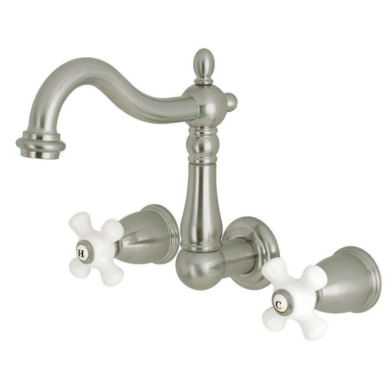 Kingston KS1258PX 8-Inch Center Wall Mount Bath Faucet