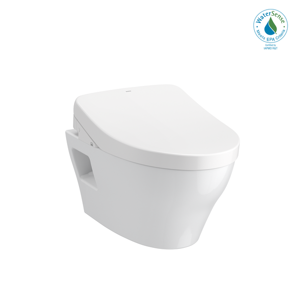 TOTO WASHLET EP Wall-Hung Elongated Toilet with S500e Bidet Seat and DuoFit In-Wall 0.9 and 1.28 GPF Dual-Flush Tank System, Matte Silver CWT4283046CMFG#MS