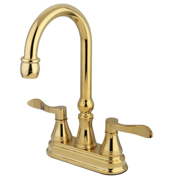 Kingston Brass KS2492DFL NuFrench 4" Bar Faucet Brass