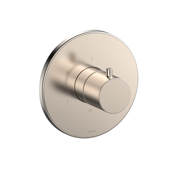 TOTO Round Three-Way Diverter Trim with Off, Brushed Nickel TBV01102U#BN