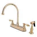 Kingston Brass KB3752ALBS Centerset Kitchen Faucet Brass