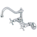 Kingston KS3221BEX 6" Adj Center Wall Mount Kitchen Faucet