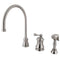 Kingston Brass KS3818BLBS Widespread Kitchen Faucet