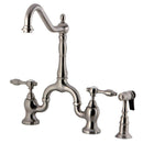 Kingston Brass KS7758TALBS Bridge Kitchen Faucet W/ Brass